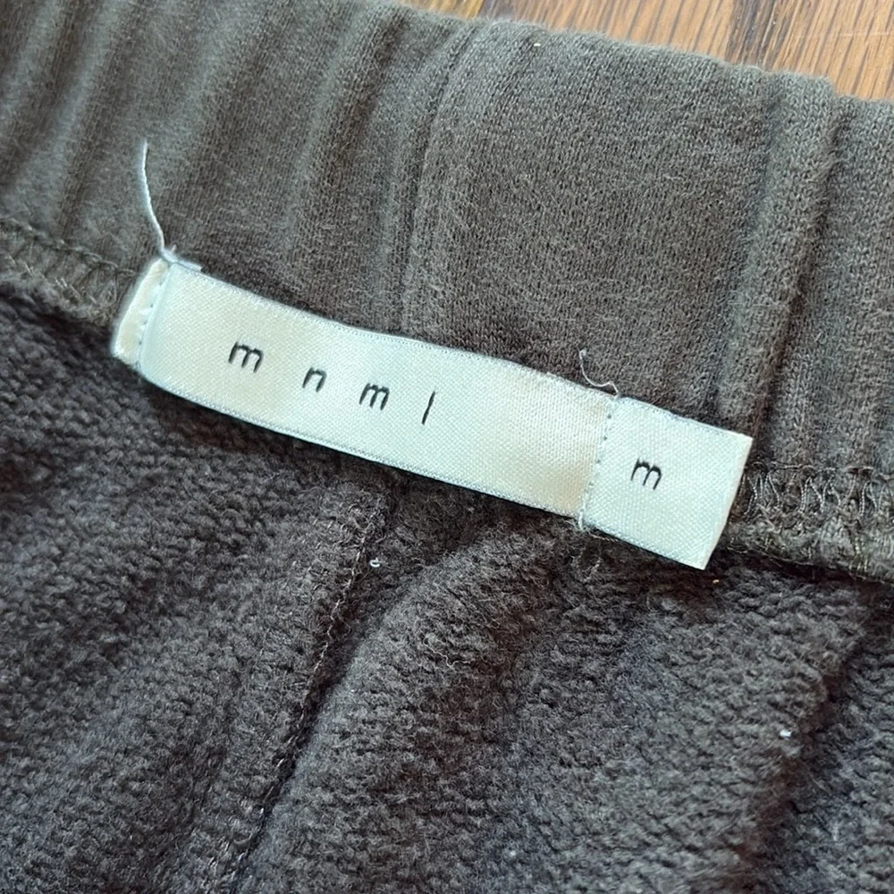 MNML sz M grey green elastic waist sweatpants